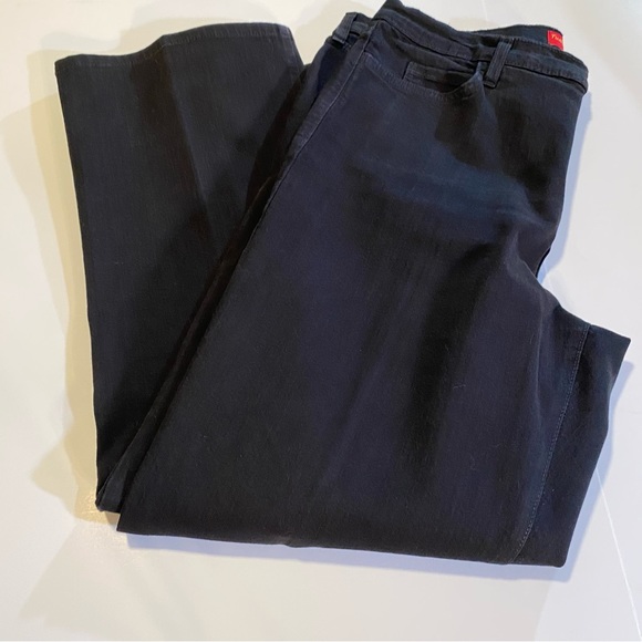 NYDJ tummy tuck jeans SZ 14, GUC, wide leg, stretch, heavy weight - Picture 12 of 14